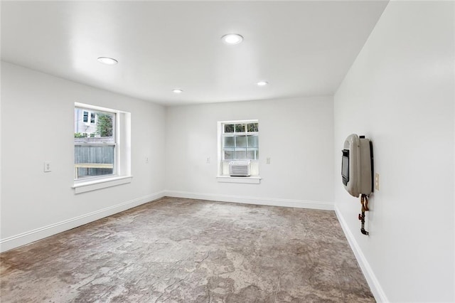 5512 S Tonti St, New Orleans, LA 70125 - empty room with baseboards, recessed lighting, and heating unit