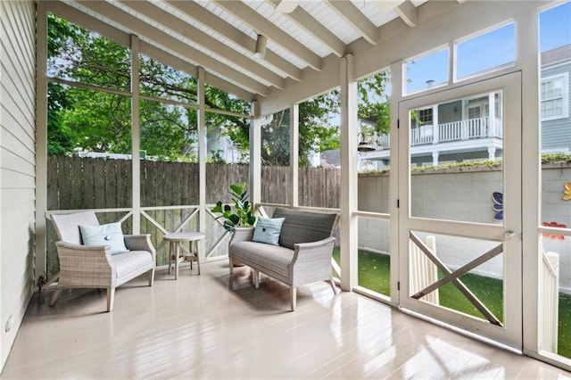 view of sunroom