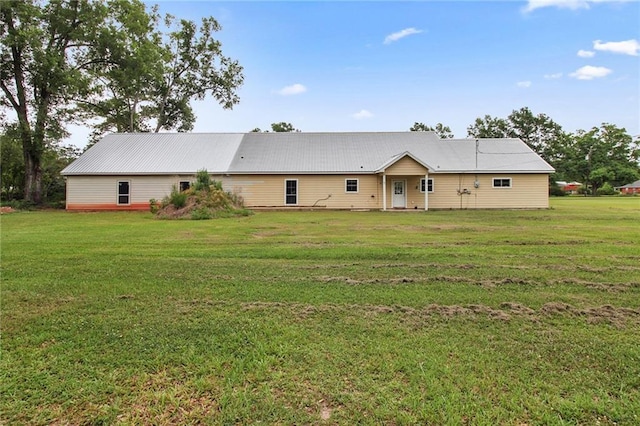 44449 W Pleasant Ridge Rd, Hammond, LA 70403 - view of front facade featuring a front lawn and metal roof