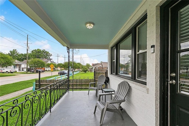 balcony with a porch