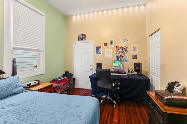 41719 S Genois St, New Orleans, LA 70119 - bedroom with a closet and dark wood-style floors