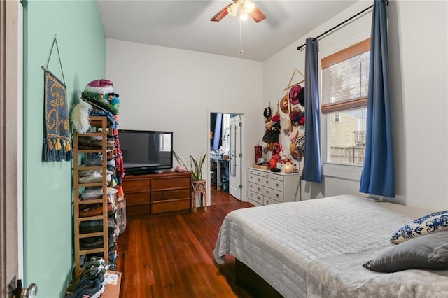 41719 S Genois St, New Orleans, LA 70119 - bedroom featuring wood finished floors and ceiling fan