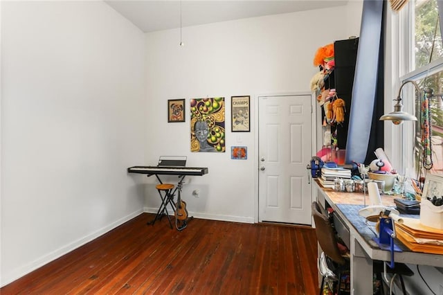 41719 S Genois St, New Orleans, LA 70119 - interior space with baseboards and dark wood finished floors