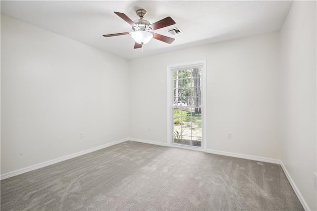 68 Begonia Dr, Covington, LA 70433 - carpeted spare room featuring baseboards, visible vents, and ceiling fan