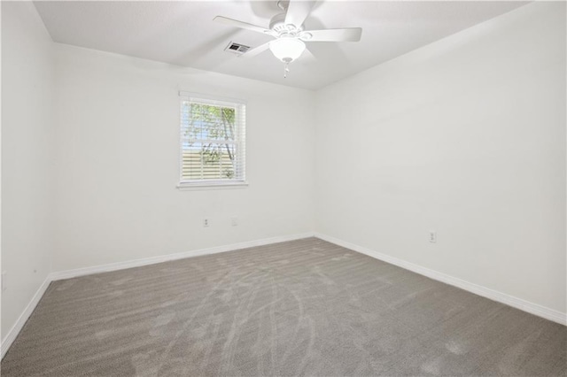 68 Begonia Dr, Covington, LA 70433 - carpeted empty room featuring baseboards, a ceiling fan, and visible vents