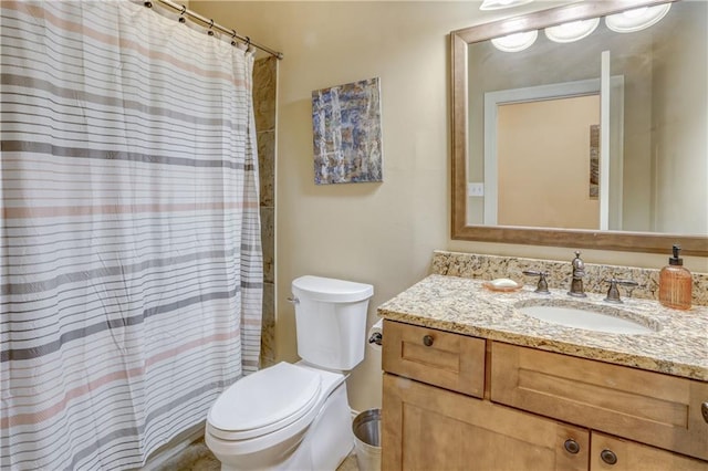 929 W 17th Ave, Covington, LA 70433 - full bathroom with vanity, toilet, and a shower with curtain