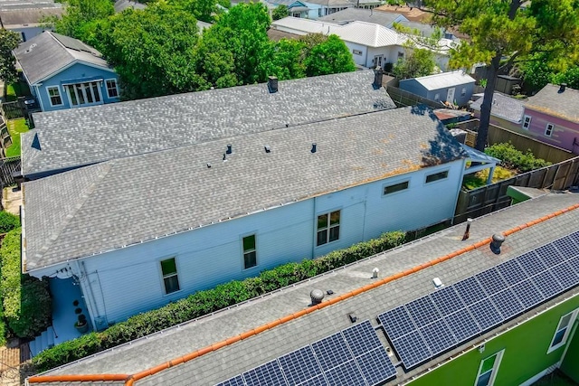 aerial view of residential area