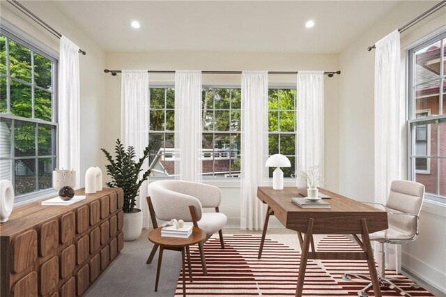925 Picheloup Pl, New Orleans, LA 70119 - spare room with french doors, recessed lighting, and light tile patterned flooring