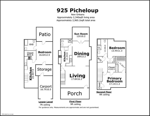 925 Picheloup Pl, New Orleans, LA 70119 - view of floor plan / room layout