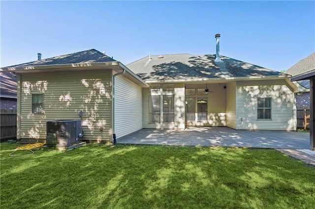 400 Brown Thrasher Loop, Madisonville, LA 70447 - rear view of property with ceiling fan, a patio area, and cooling unit