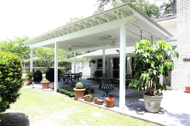 72 Riverdale Dr, Covington, LA 70433 - view of patio / terrace featuring a ceiling fan
