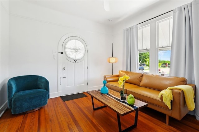 704 Sumner St, New Orleans, LA 70114 - living room with baseboards and wood finished floors