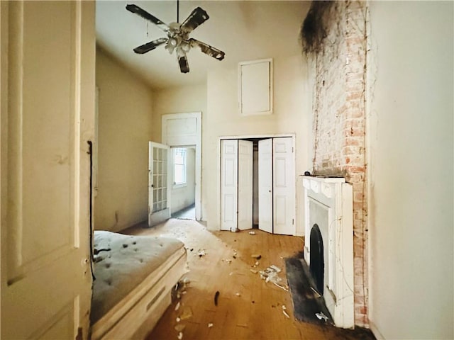 30103 Tricou St, New Orleans, LA 70117 - bedroom with a closet, a ceiling fan, and wood finished floors