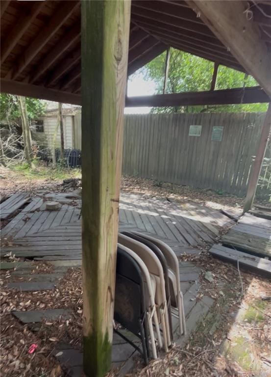 exterior space featuring fence