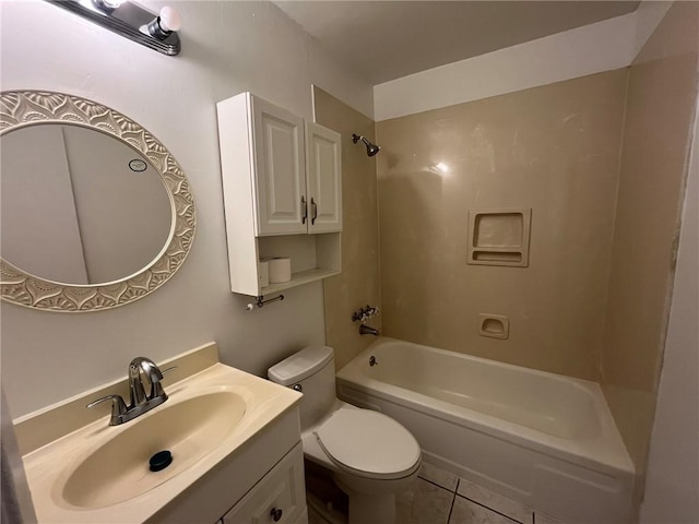 1053 Sandalwood Dr, Harvey, LA 70058 - full bath with shower / bathing tub combination, vanity, toilet, and tile patterned floors