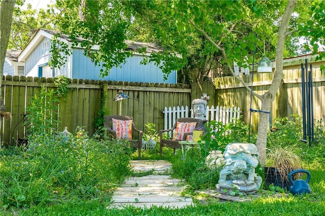 view of fenced backyard