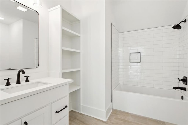 605 Northwoods Dr, Abita Springs, LA 70420 - full bath featuring shower / bath combination, vanity, and baseboards