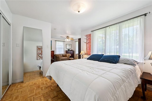 389 Hickory Dr, Slidell, LA 70458 - bedroom with ceiling fan and baseboards