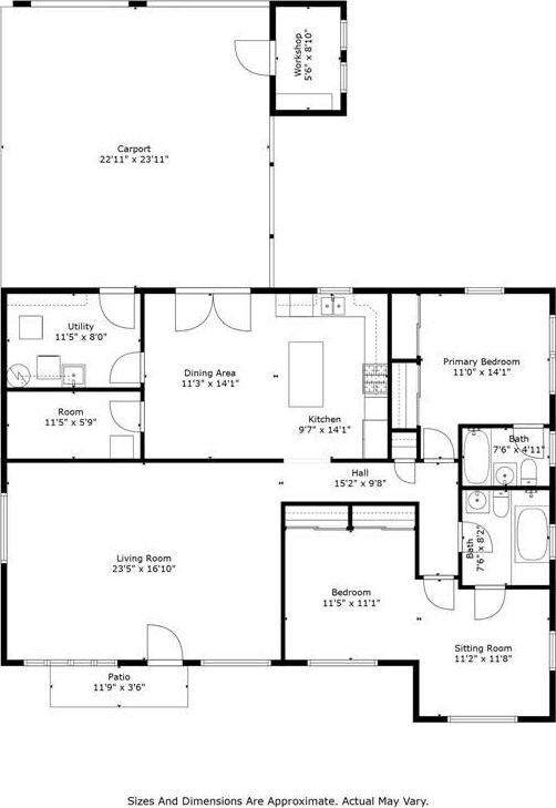 389 Hickory Dr, Slidell, LA 70458 - home floor plan