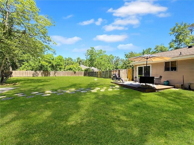 58207 Jefferson Ave, Slidell, LA 70460 - fenced backyard with a deck