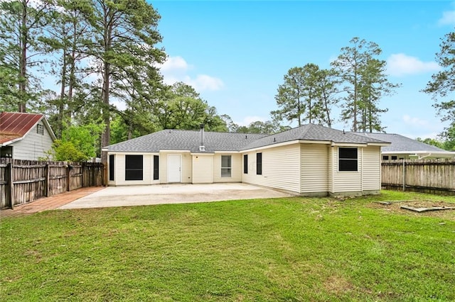 rear view of property with a patio area