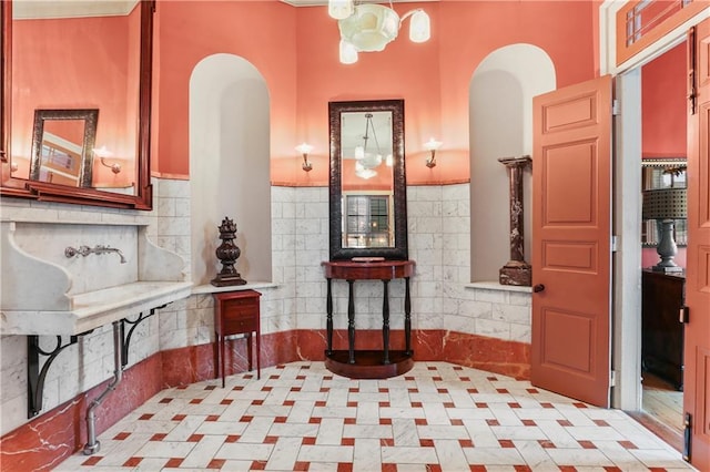 interior space with arched walkways