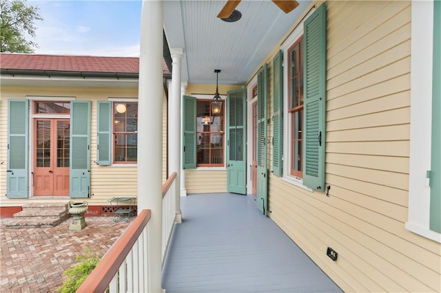 exterior space with a porch