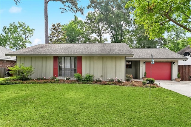 227 Cindy Lou Pl, Mandeville, LA 70448 - ranch-style home with a garage, driveway, and a shingled roof