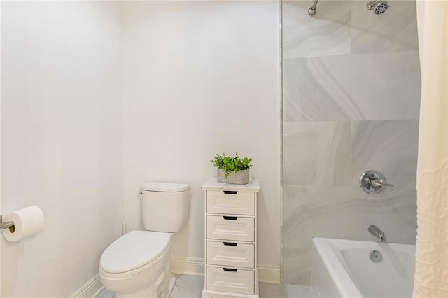 228 Marlin Dr, Slidell, LA 70461 - full bathroom with toilet, shower / tub combination, and baseboards