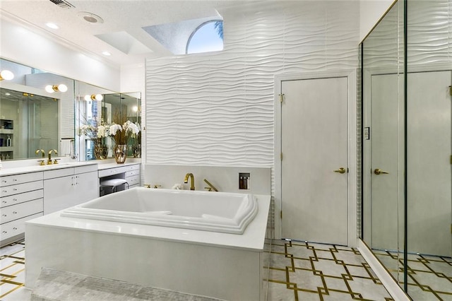 3805 3rd St, Metairie, LA 70002 - full bath with a tub, vanity, and a shower stall