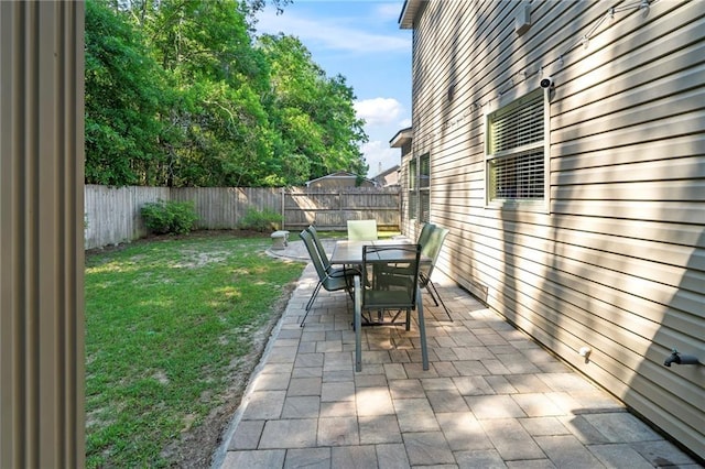 view of patio / terrace featuring outdoor dining space