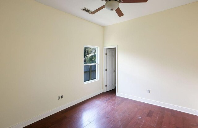 5106 Baccich St, New Orleans, LA 70122 - unfurnished room featuring a ceiling fan, hardwood / wood-style floors, and baseboards