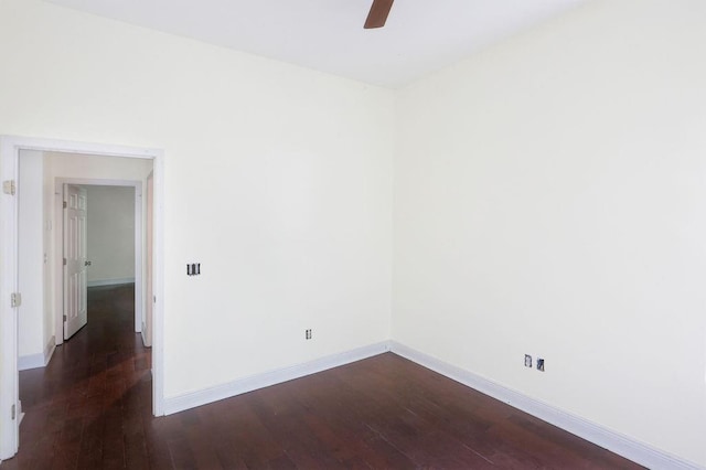 5106 Baccich St, New Orleans, LA 70122 - unfurnished room with wood finished floors, baseboards, and a ceiling fan