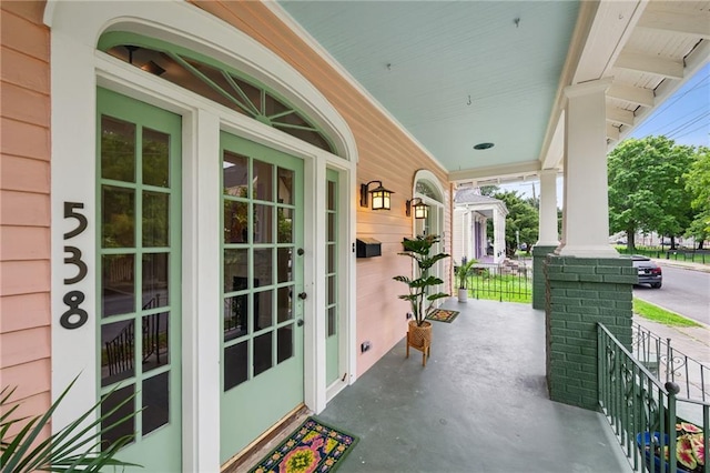 view of patio / terrace featuring covered porch