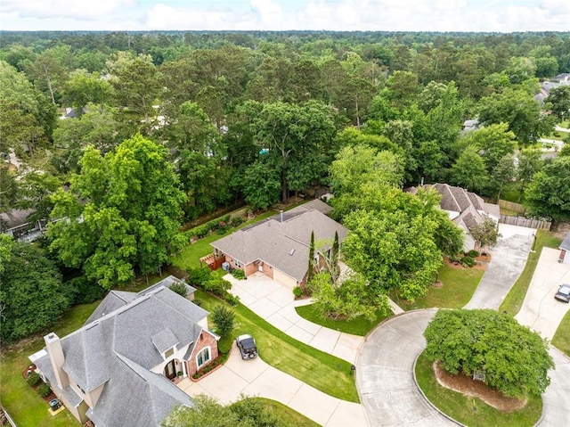 1306 Woodmere Dr, Mandeville, LA 70471 - aerial perspective of suburban area featuring a forest