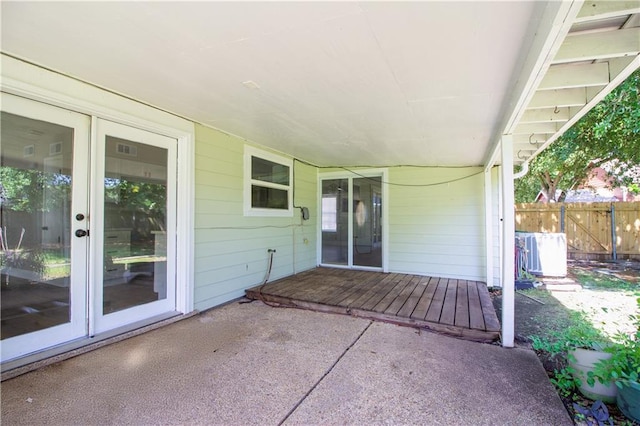 view of patio with fence