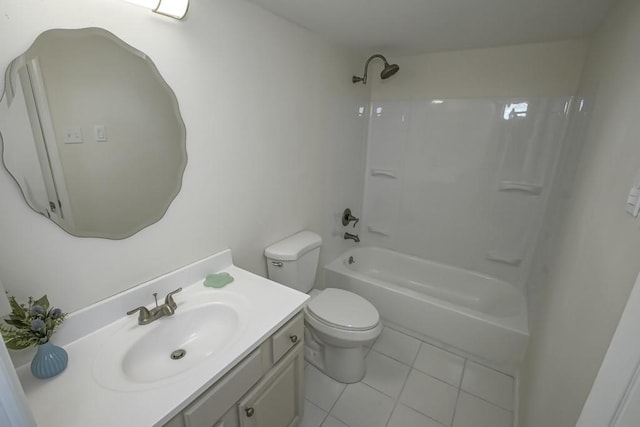 147 W Chamale Cv Unit 147, Slidell, LA 70460 - bathroom with toilet, vanity, tile patterned flooring, and bathtub / shower combination
