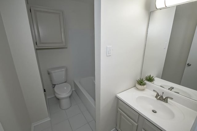 147 W Chamale Cv Unit 147, Slidell, LA 70460 - full bathroom with toilet, vanity, tile patterned floors, a tub to relax in, and a shower