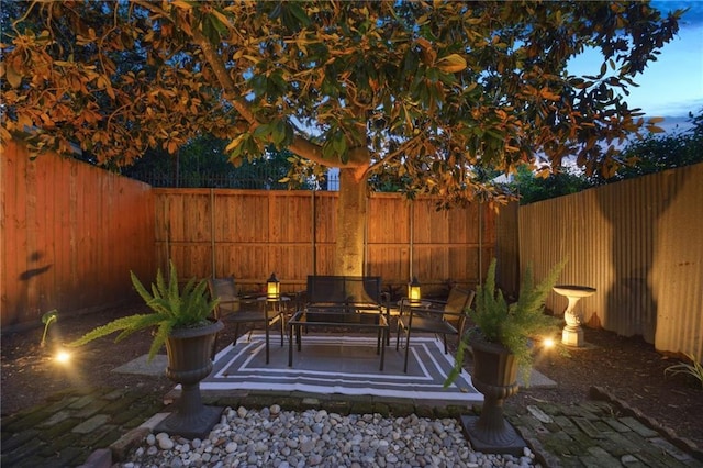 724 Port St, New Orleans, LA 70117 - view of patio featuring a fenced backyard