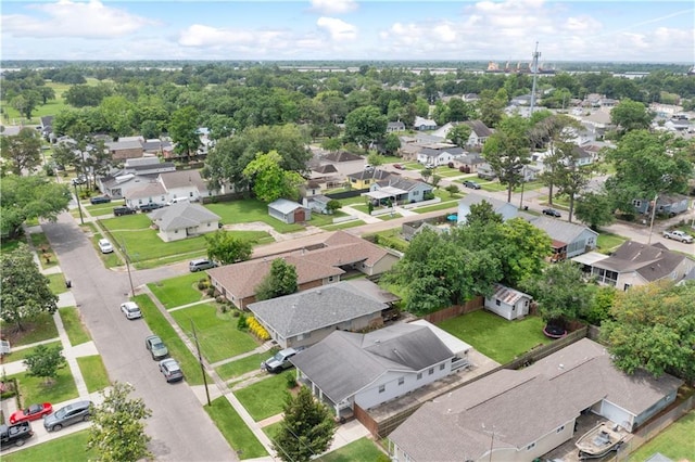 aerial view of residential area