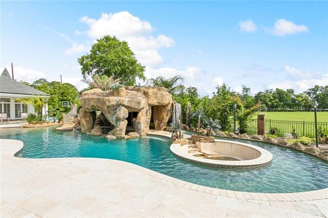 54 Beresford Dr, Metairie, LA 70001 - outdoor pool featuring a patio and fence