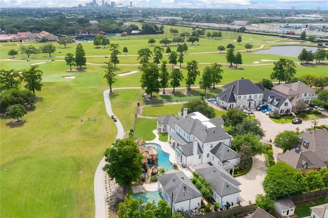 54 Beresford Dr, Metairie, LA 70001 - drone / aerial view of a pool, a golf club, and a nearby body of water