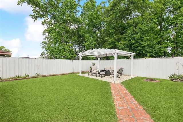 2930 Laurie Ln, Marrero, LA 70072 - view of yard with a pergola and a patio area