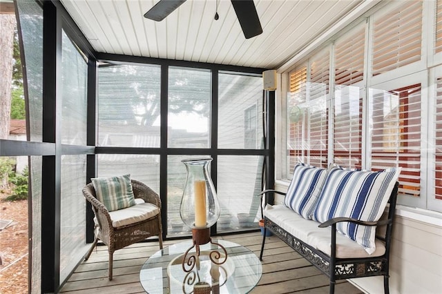 403 Athania Pkwy, Metairie, LA 70001 - sunroom with healthy amount of natural light, a ceiling fan, and expansive windows