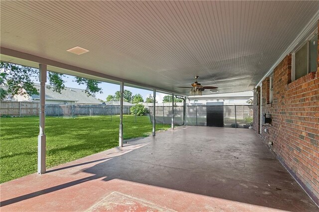 4933 Sanford St, Metairie, LA 70006 - unfurnished sunroom featuring a ceiling fan