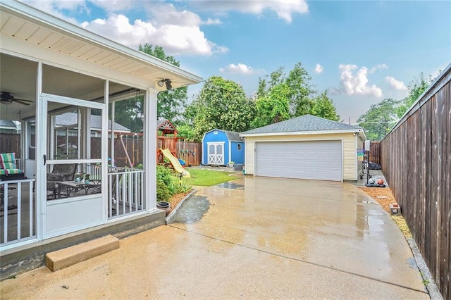 700 Kent Ave, Metairie, LA 70001 - detached garage with a storage shed and fence