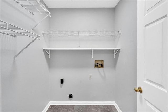 3737 James Victor Dr, Baton Rouge, LA 70817 - laundry room with baseboards, electric dryer hookup, and washer hookup