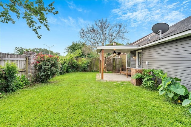 3737 James Victor Dr, Baton Rouge, LA 70817 - view of yard featuring a patio area and ceiling fan