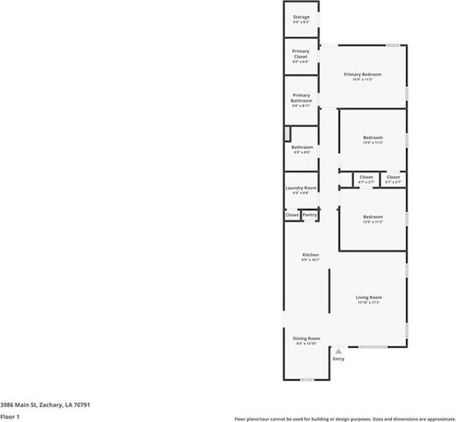 3986 Main St, Zachary, LA 70791 - home floor plan