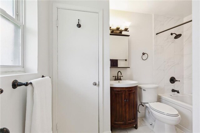 6417 Kawanee Ave, Metairie, LA 70003 - bathroom featuring vanity, toilet, and shower / bath combination